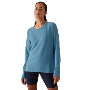 Athleta Skylark Blue Coastal Luxe Recover Sweatshirt in M
